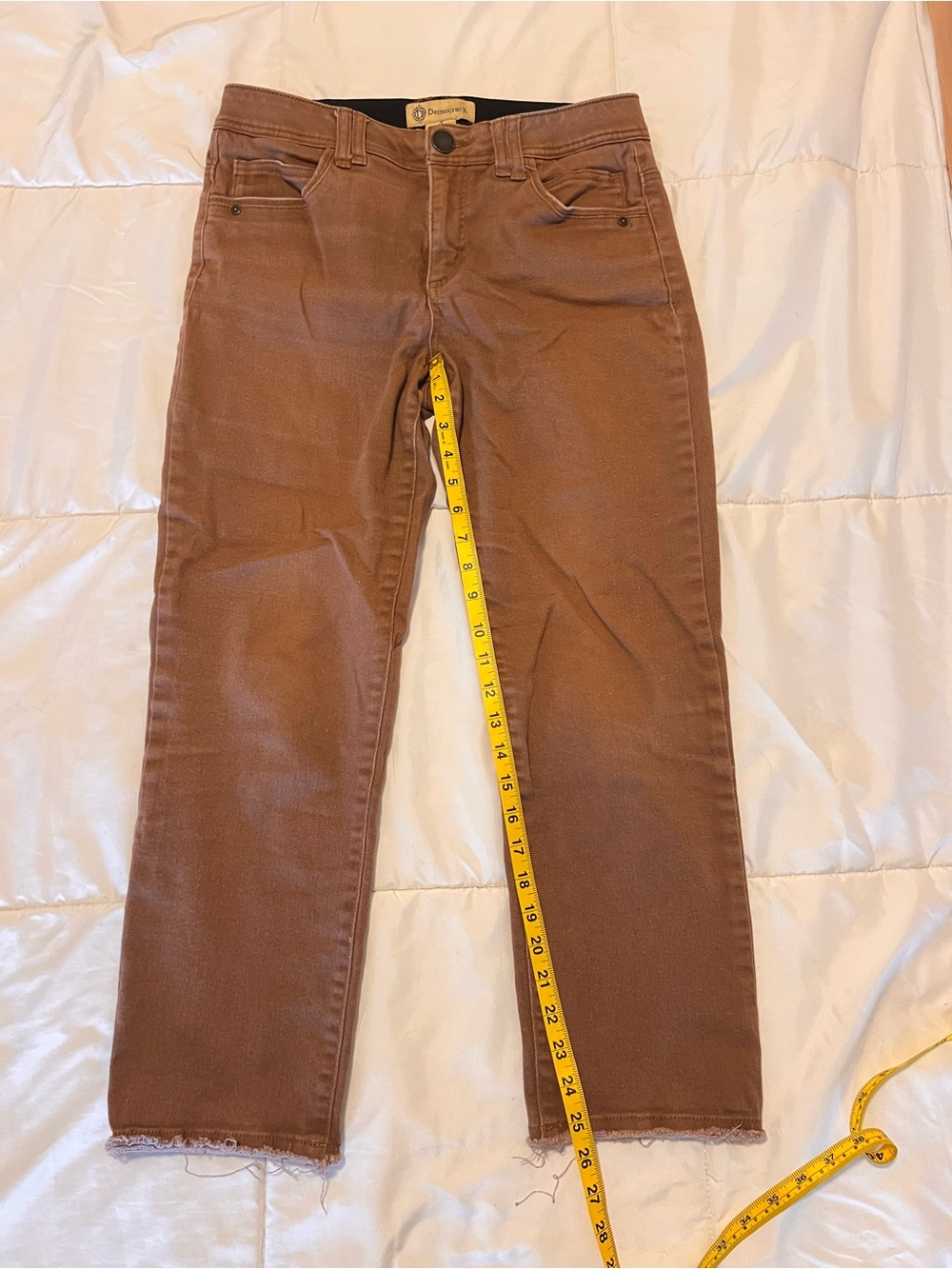 Democracy women’s Brown cropped ankle jeans size 8 Ab solution - Picture 4 of 6